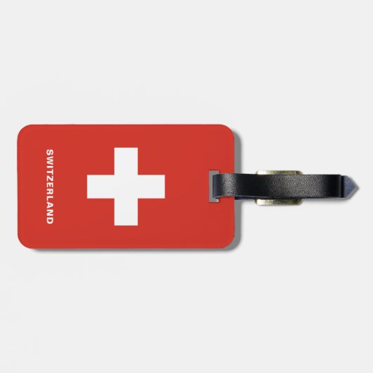 Die Schweiz-Flaggen-Gepäckanhänger Gepäckanhänger (Rückseite horizontal)