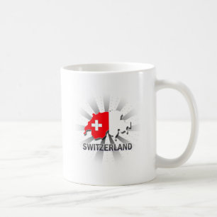 Die Schweiz-Flaggen-Karte 2,0 Kaffeetasse