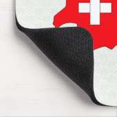 Die Schweiz-Flaggen-Karte Größengleich Mousepad (Ecke)