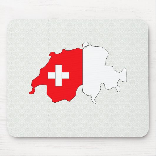 Die Schweiz-Flaggen-Karte Größengleich Mousepad (Vorne)