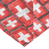 Die Schweiz-Flaggen-städtisches Schmutz-Muster Tischdecke (Schrägansicht)