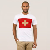 Die Schweiz-Flaggen-T - Shirt (Vorne ganz)