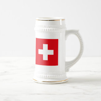 Die Schweiz-Flaggen-Tasse Bierglas