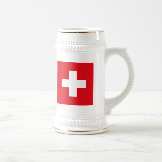 Die Schweiz-Flaggen-Tasse Bierglas (Rechts)