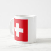 Die Schweiz-Flaggen-Tasse Kaffeetasse (Vorderseite Links)