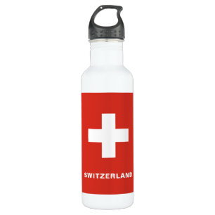 Die Schweiz-Flaggen-Wasser-Flasche Edelstahlflasche