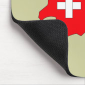Die Schweiz-Flaggenkarte Mousepad (Ecke)