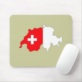 Die Schweiz-Flaggenkarte Mousepad (Mit Mouse)