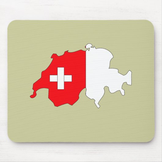 Die Schweiz-Flaggenkarte Mousepad (Vorne)