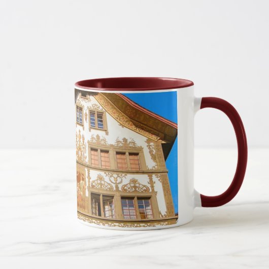 Die Schweiz, gemaltes Haus Tasse (Rechts)