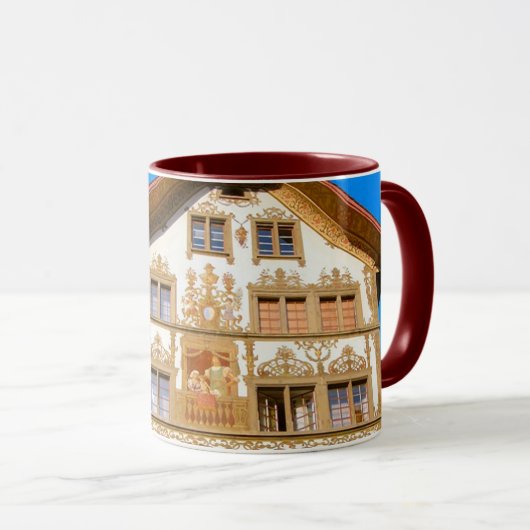 Die Schweiz, gemaltes Haus Tasse (VorderseiteRechts)