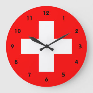 die Schweiz Große Wanduhr