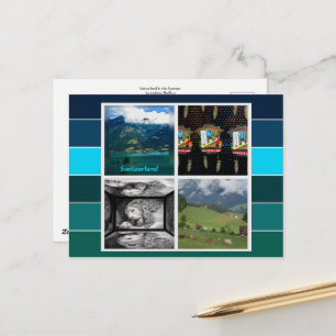 Die Schweiz im Sommer Postkarte
