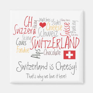 Die Schweiz ist käsig: Für Fondue-Liebhaber! Magnet