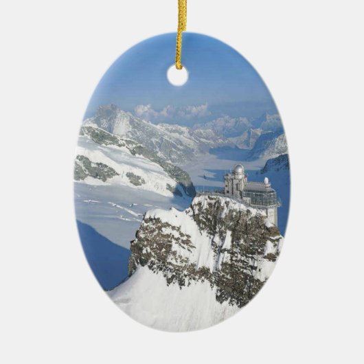 Die Schweiz, Jungfraujoch, Spitze von Europa Keramikornament (Vorne)