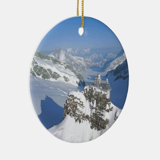 Die Schweiz, Jungfraujoch, Spitze von Europa Keramikornament (Rechts)