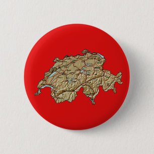 Die Schweiz-Karten-Knopf Button