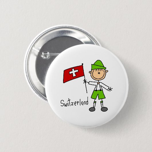 Die Schweiz-Knopf Button (Vorne & Hinten)