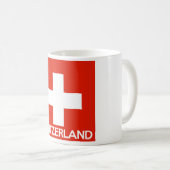 Die Schweiz-Landesflaggesymbolnamen-Textschweizer Kaffeetasse (VorderseiteRechts)