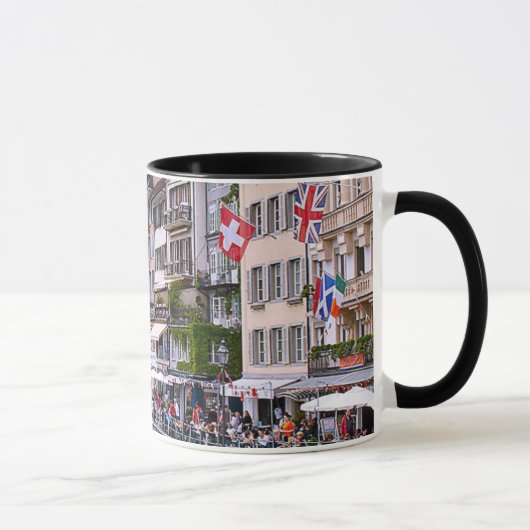 Die Schweiz, Luzerne, mittelalterliche Ufergegend Tasse (Rechts)