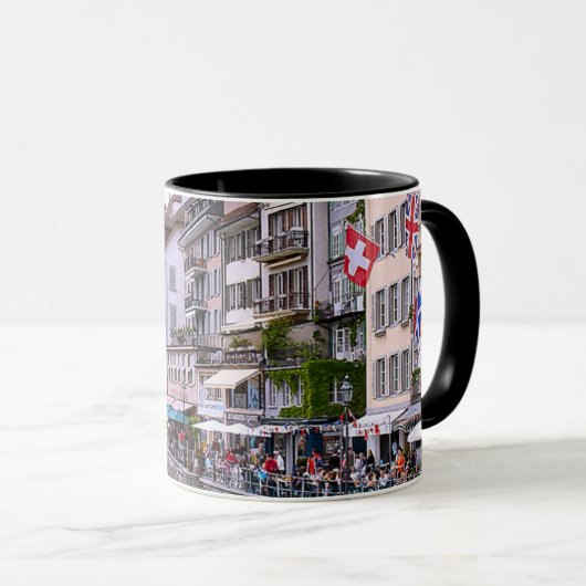 Die Schweiz, Luzerne, mittelalterliche Ufergegend Tasse (VorderseiteRechts)