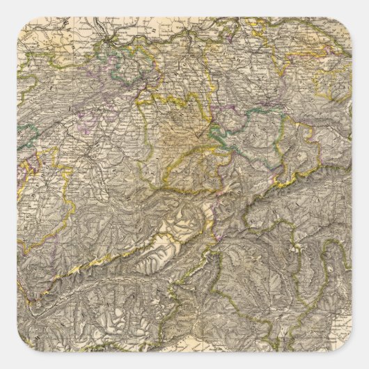 Die Schweiz Quadratischer Aufkleber (Vorderseite)