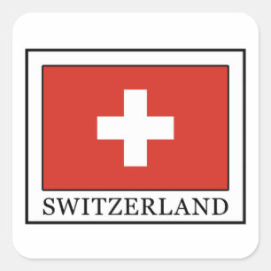 Die Schweiz Quadratischer Aufkleber