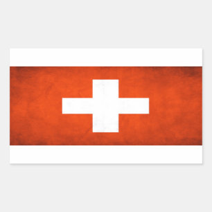Die Schweiz Rechteckiger Aufkleber