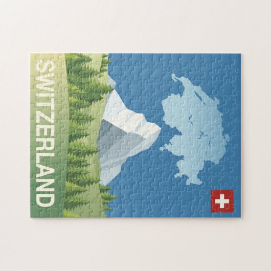 Die Schweiz-Reise-Plakat Puzzle (Horizontal)