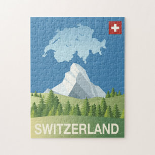 Die Schweiz-Reise-Plakat Puzzle