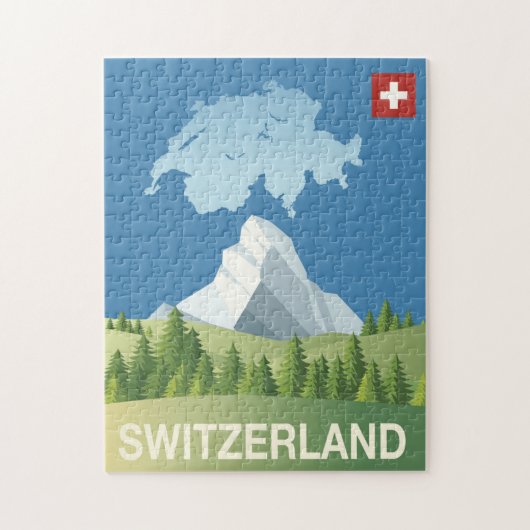 Die Schweiz-Reise-Plakat Puzzle (Vertikal)