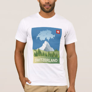Die Schweiz-Reise-Plakat T-Shirt