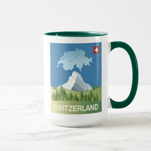 Die Schweiz-Reise-Plakat Tasse (Rechts)