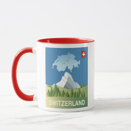 Die Schweiz-Reise-Plakat Tasse (Links)