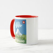 Die Schweiz-Reise-Plakat Tasse (Vorderseite Links)