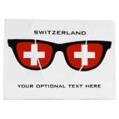 Die Schweiz schattiert kundenspezifische Text- u. Große Geschenktüte (Rückseite)