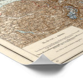 Die Schweiz, Schweiz Atlas Karte Poster (Ecke)