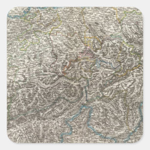 Die Schweiz - Schweiz Quadratischer Aufkleber