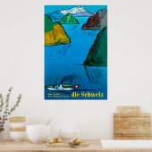 Die Schweiz, Schweiz, Reiseposter Poster (Küche)