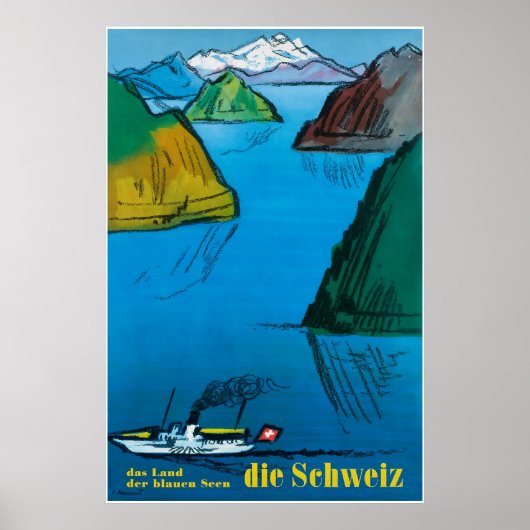 Die Schweiz, Schweiz, Reiseposter Poster (Vorne)