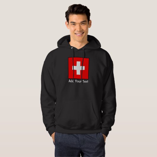 Die Schweiz - Schweizer Flagge Hoodie (Vorne ganz)