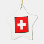 Die Schweiz - Schweizer Flagge Keramikornament (Links)