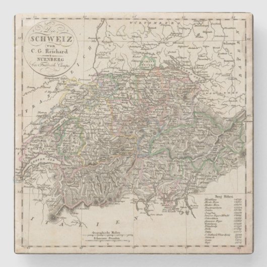 die Schweiz Steinuntersetzer (Vorderseite)