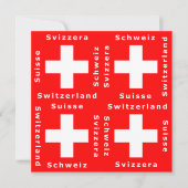Die Schweiz, Suisse, Schweiz, Svizzera Einladung (Vorderseite)