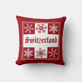 Die Schweiz-Winter-Märchenland-Ski-Chalet Kissen
