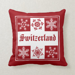 Die Schweiz-Winter-Märchenland-Ski-Chalet Kissen
