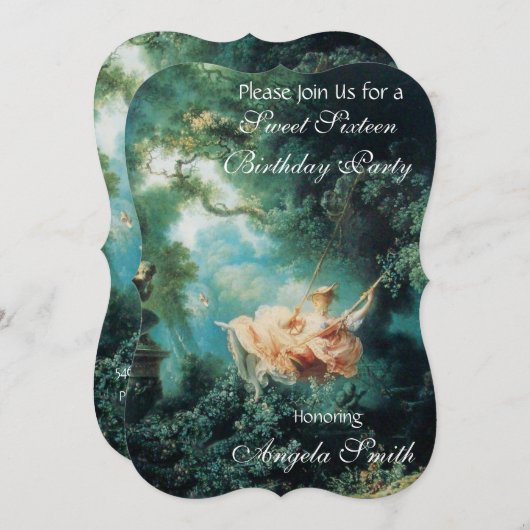 DIE SCHWEIZENPARTEI, 16 GEBURTSTAGE EINLADUNG (Vorne/Hinten)