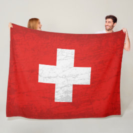 Die Schweizer Flagge - Ein Tapisserie des Schweize Fleecedecke