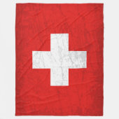 Die Schweizer Flagge - Ein Tapisserie des Schweize Fleecedecke (Vorderseite)