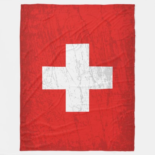 Die Schweizer Flagge - Ein Tapisserie des Schweize Fleecedecke (Vorderseite)